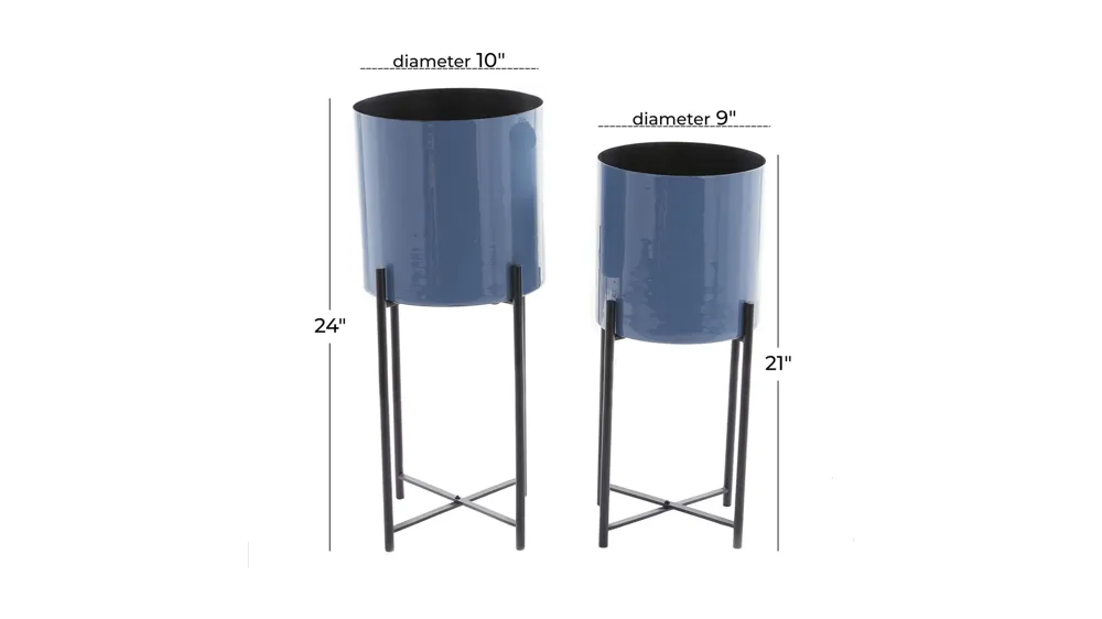 CosmoLiving Operetta Planter Set of 2 Dimensions