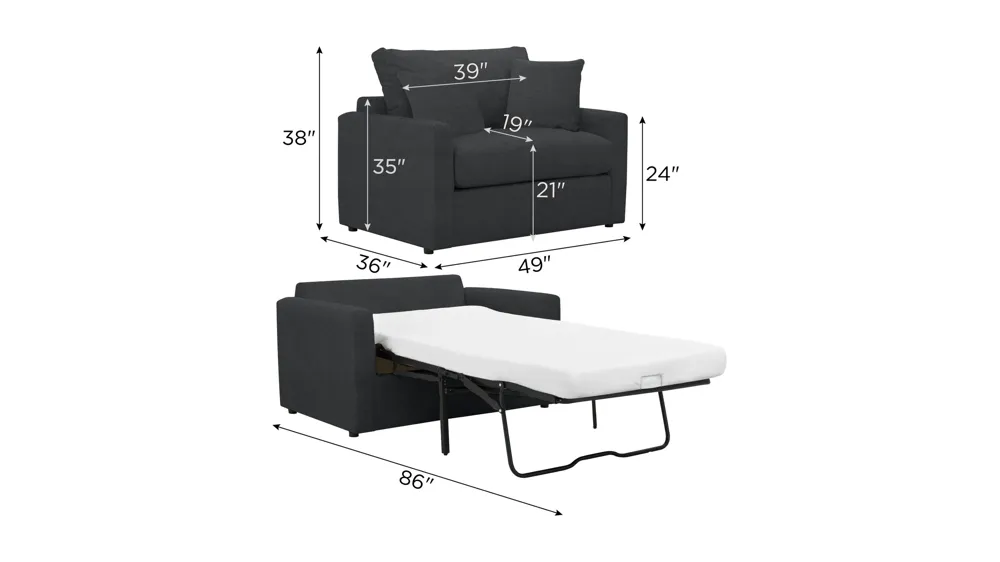 Penny Twin Sleeper Dimensions