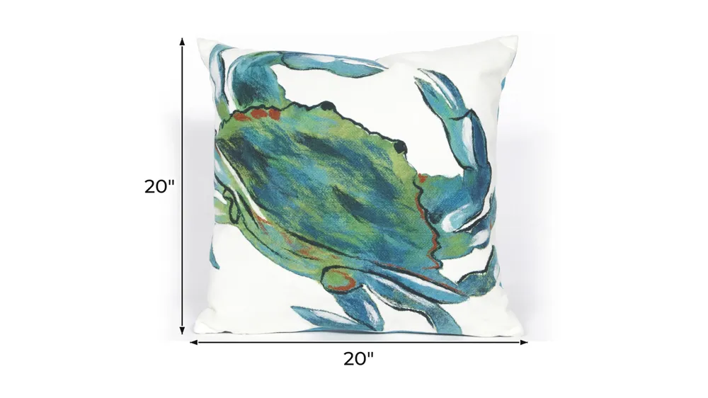 Liora Manne Visions III Blue Crab Pillow Dimensions