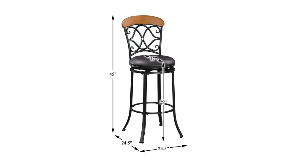 Maude Swivel Pub Height Stool Dimensions