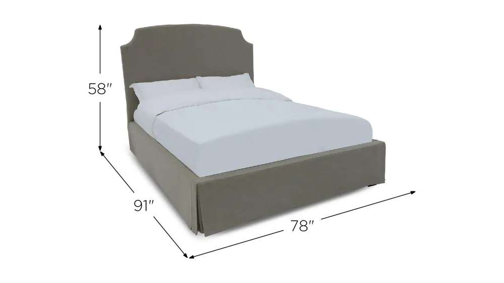 Laurel Upholsterd Skirted Panel Bed Dimensions
