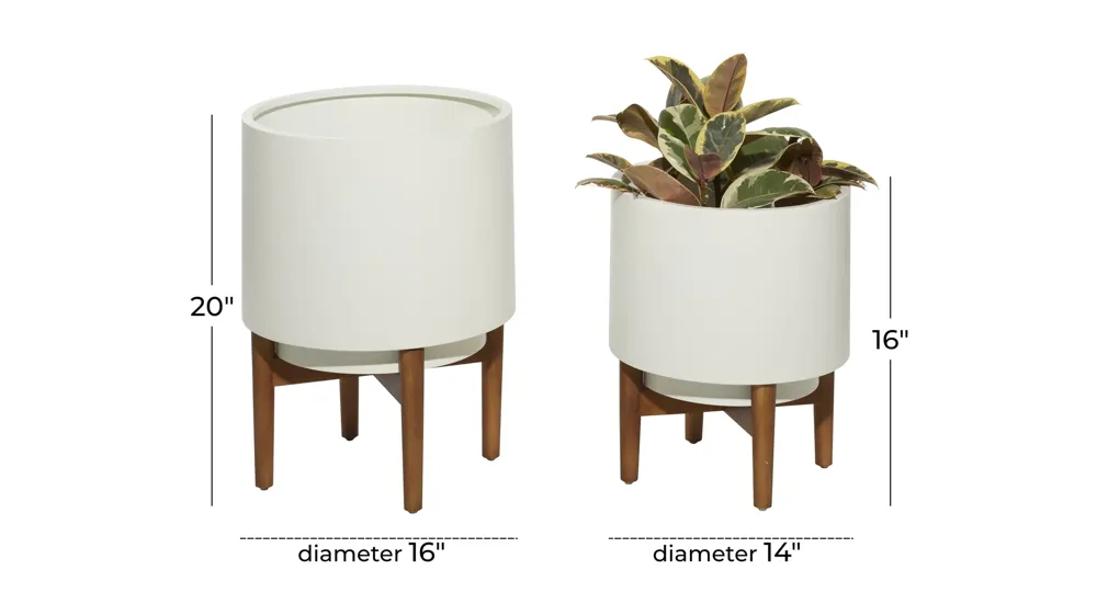 CosmoLiving Everafter Planter Set of 2 Dimensions
