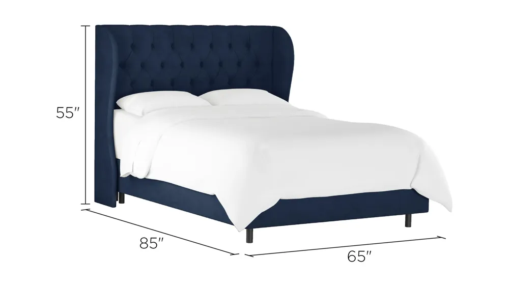 Thayer Wingback Bed Dimensions