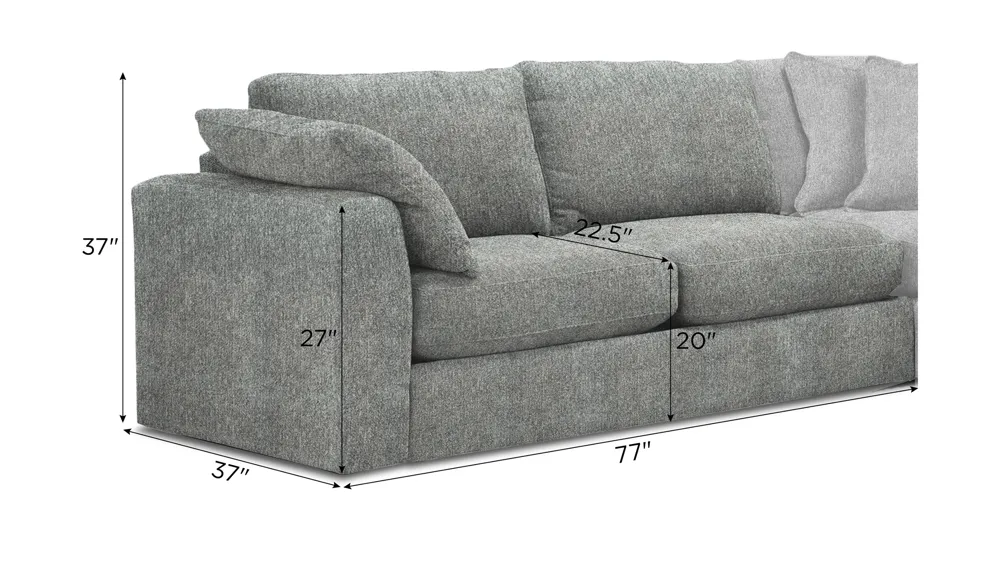 Nappily Left Arm Facing Loveseat Dimensions
