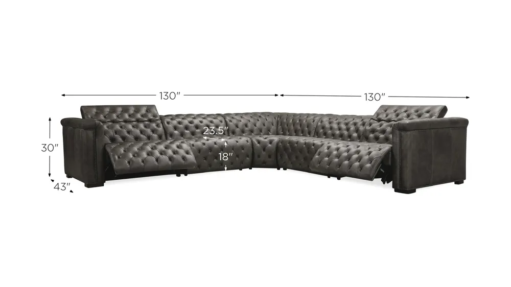 Savion Grandier 5-pc. Power Reclining Sectional Dimensions