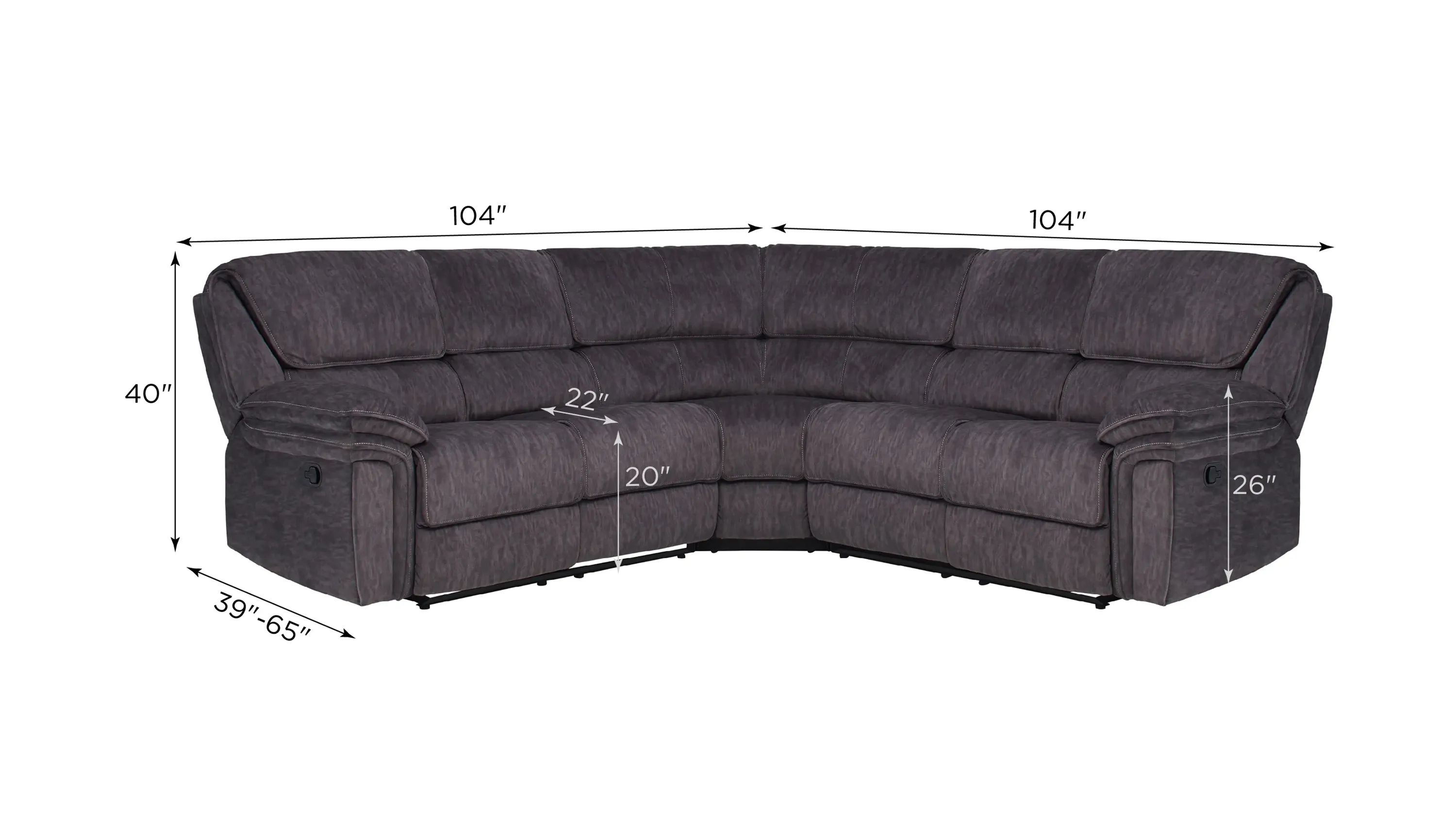 Portman 3-pc. Reclining Sectional | Raymour & Flanigan