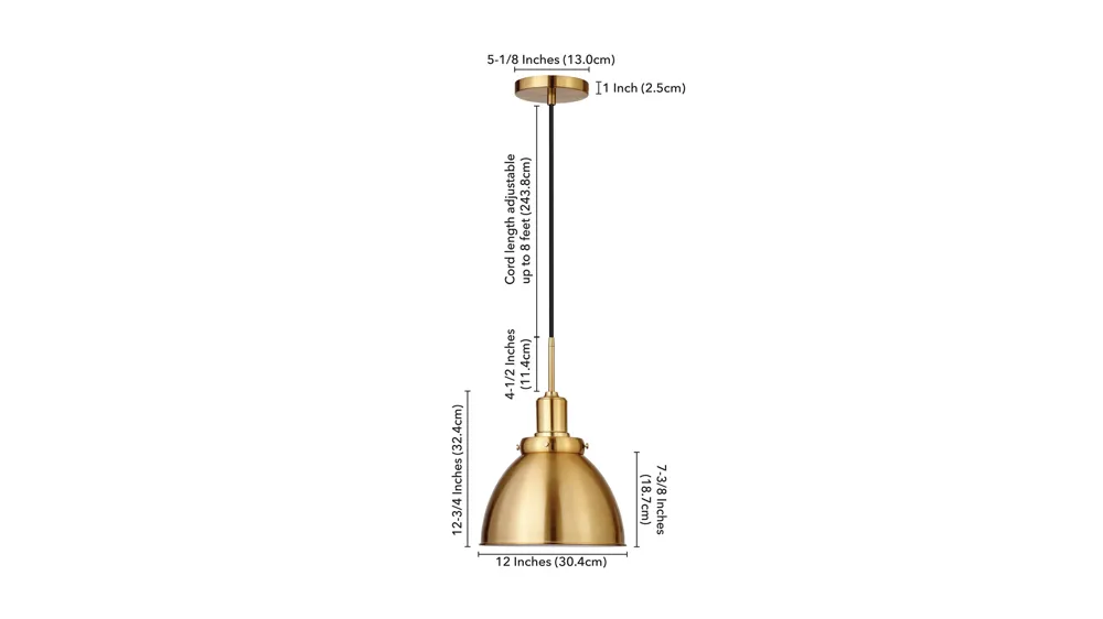 Pari Metal Pendant Dimensions