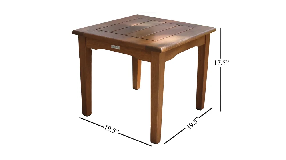 Ocean Ave Outdoor Square Accent Table Dimensions
