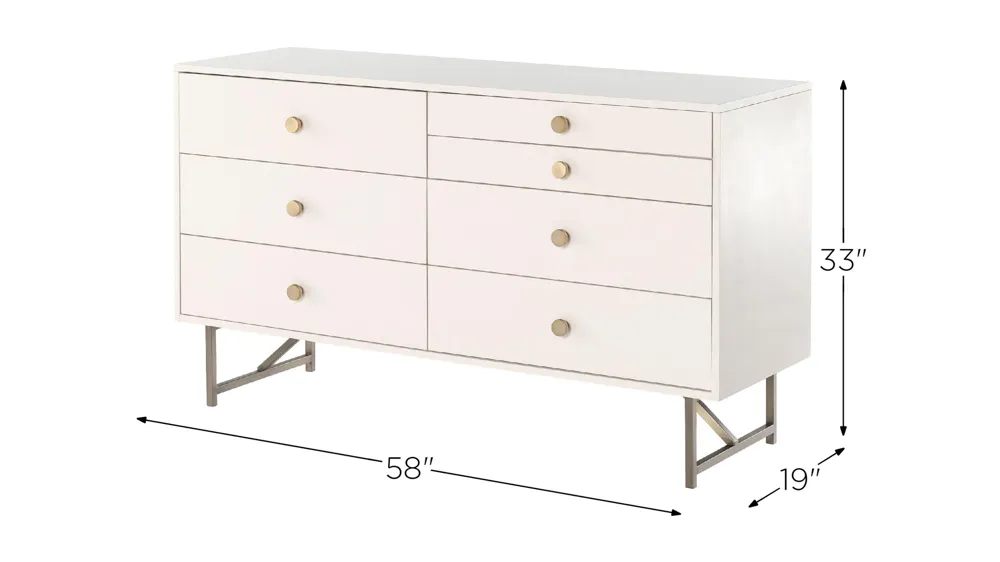 Belfast 7-Drawer Dresser Dimensions