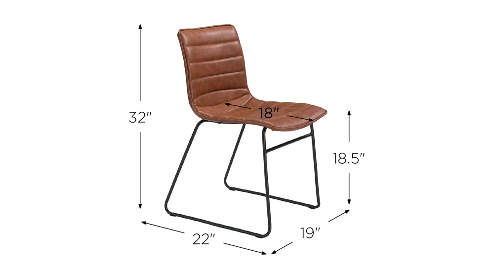 Jack Dining Chair: Set of 2 Dimensions
