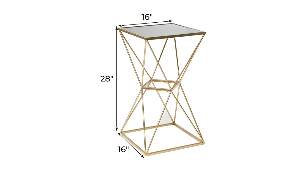 Ivy Collection Geometric Accent Table Dimensions