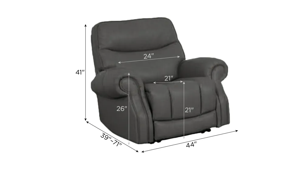 Brooks Zero Gravity Triple Power Recliner Dimensions