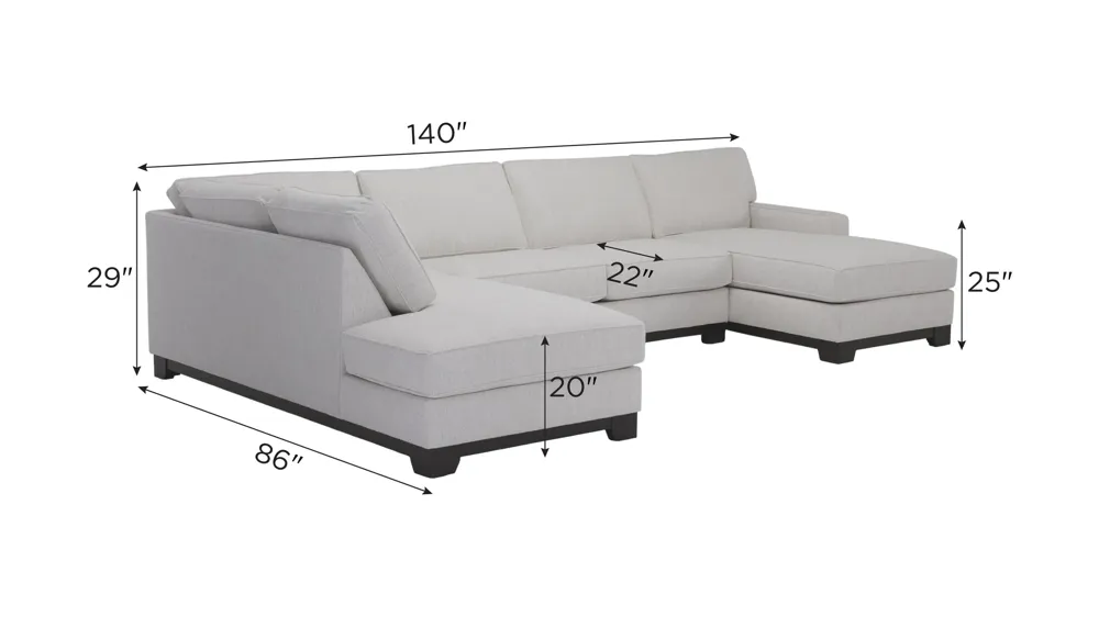 Artemis I 3-pc. Sectional Dimensions