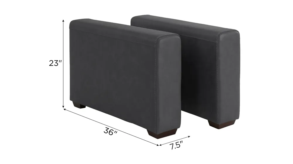 Harley Set of Two Leather Track Arms Dimensions