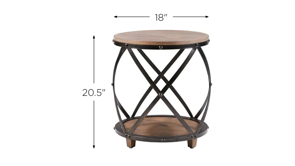 Cirque Round End Table Dimensions