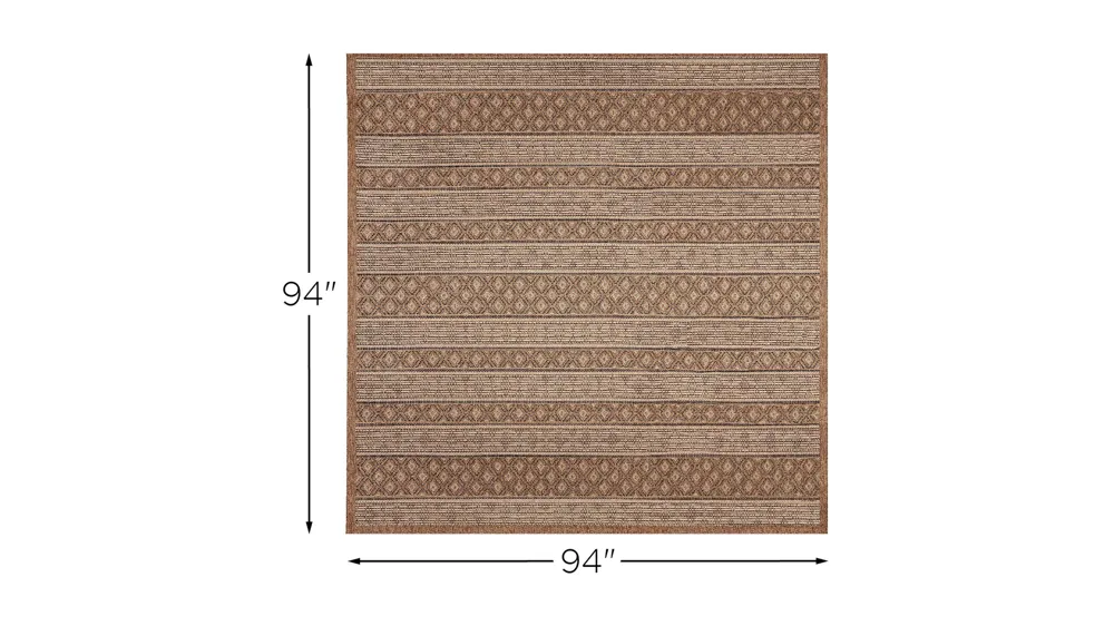Monterey Tribal Stripe Indoor/Outdoor Rug Dimensions