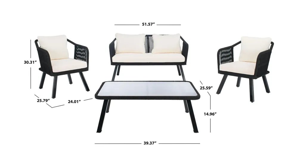 Fadri 4-pc. Rope Living Set Dimensions