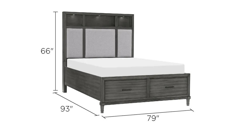 Lana Upholstered Platform Bed Dimensions