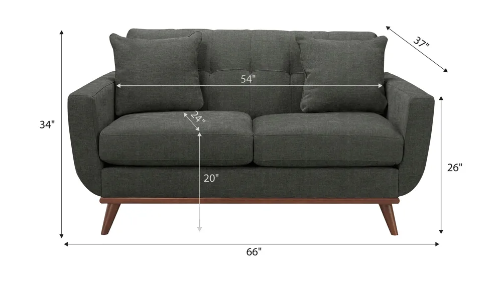 Milo Loveseat Dimensions