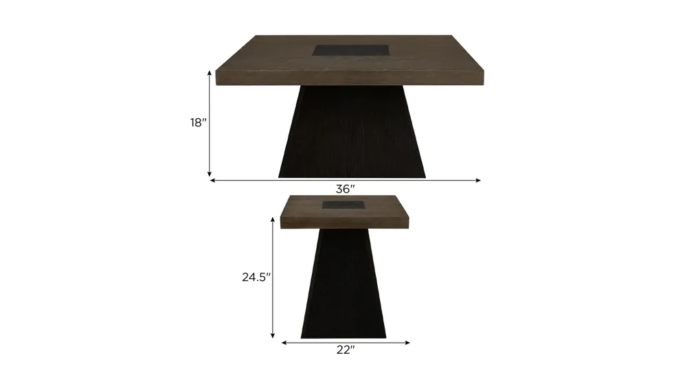 Cleo 3-pc. Occasional Tables Dimensions