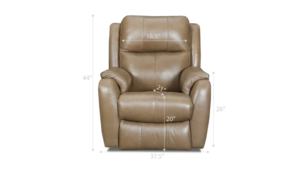 Stevens Leather Recliner Dimensions