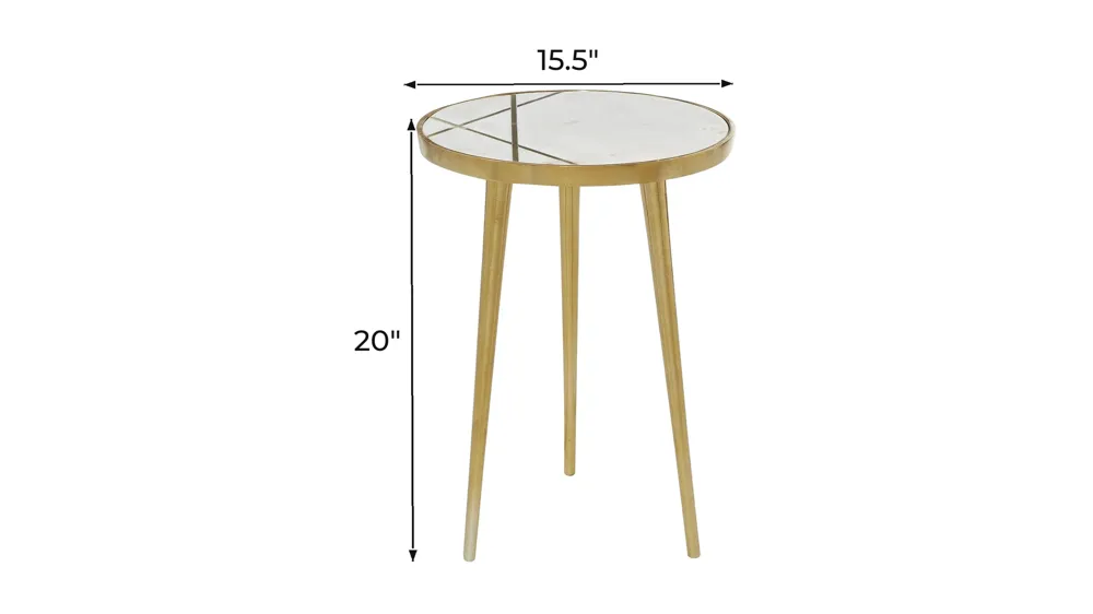 Ivy Collection Mirror Accent Table Dimensions