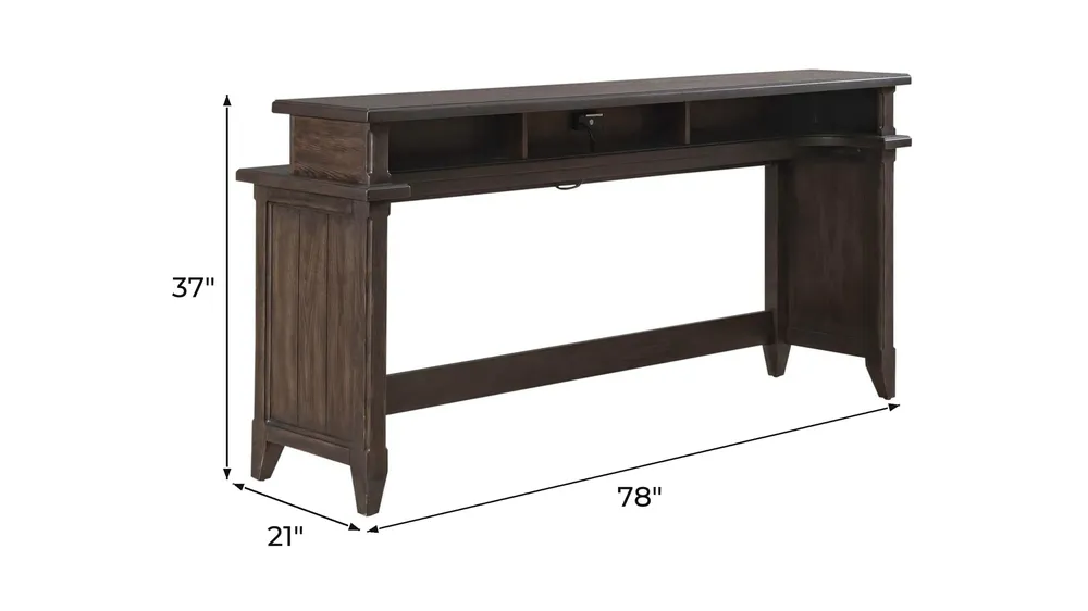 Paradise Valley Console Bar Table Dimensions