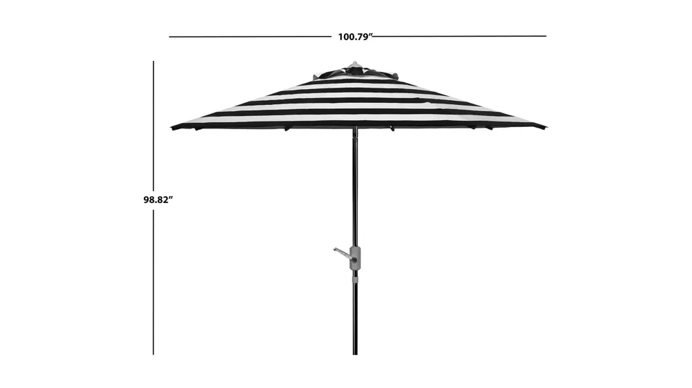 Marcie Outdoor UV Resistant Fashion Line 9 ft Auto Tilt Umbrella Dimensions