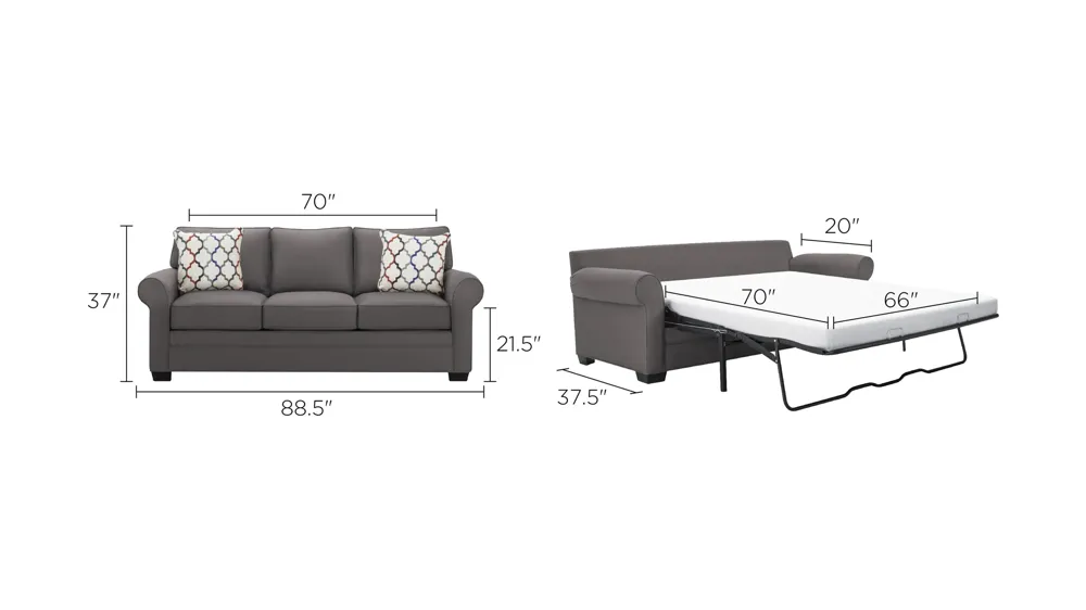 Wellsley Queen Sleeper Sofa Dimensions