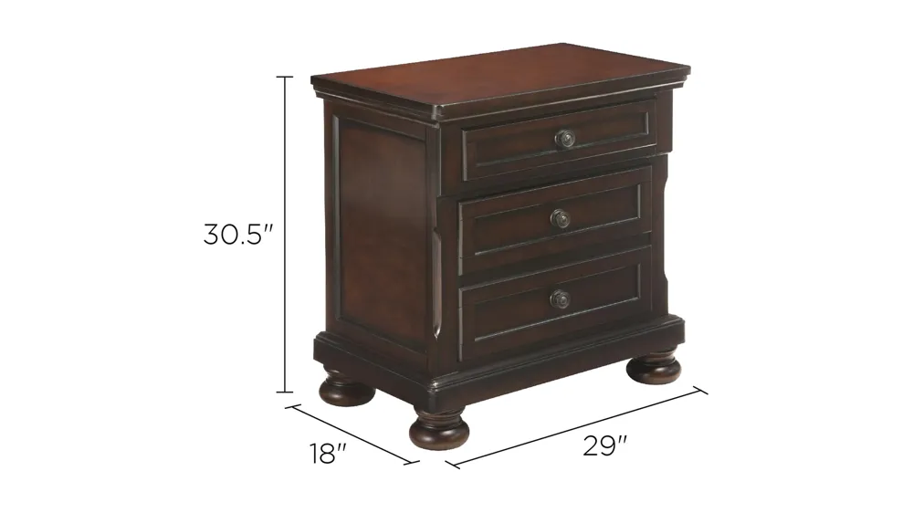 Donegan Nightstand w/ Hidden Drawer Dimensions
