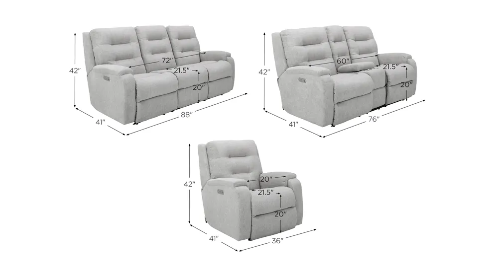 Halenbeck Living Room Set Dimensions