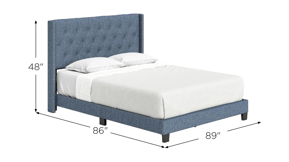 Madeira Fabric Platform Bed Dimensions