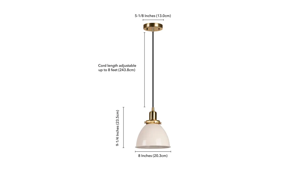 Pari Metal Pendant Dimensions