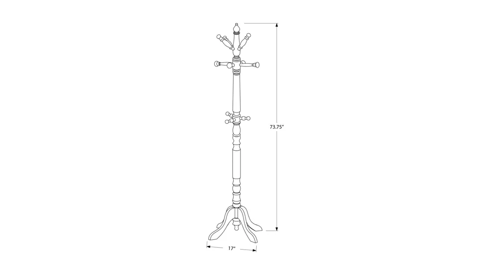 Raleigh Coat Rack Dimensions
