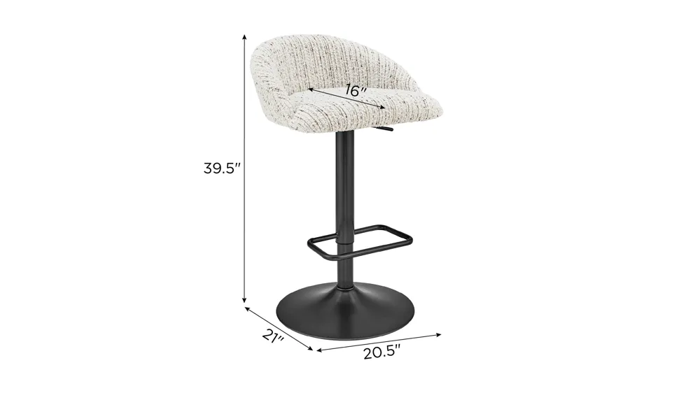 Jorrell Gaslift Swivel Bar Stool - Set of 2 Dimensions