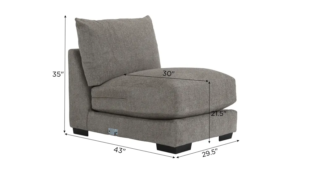 Carter Armless Chair Dimensions