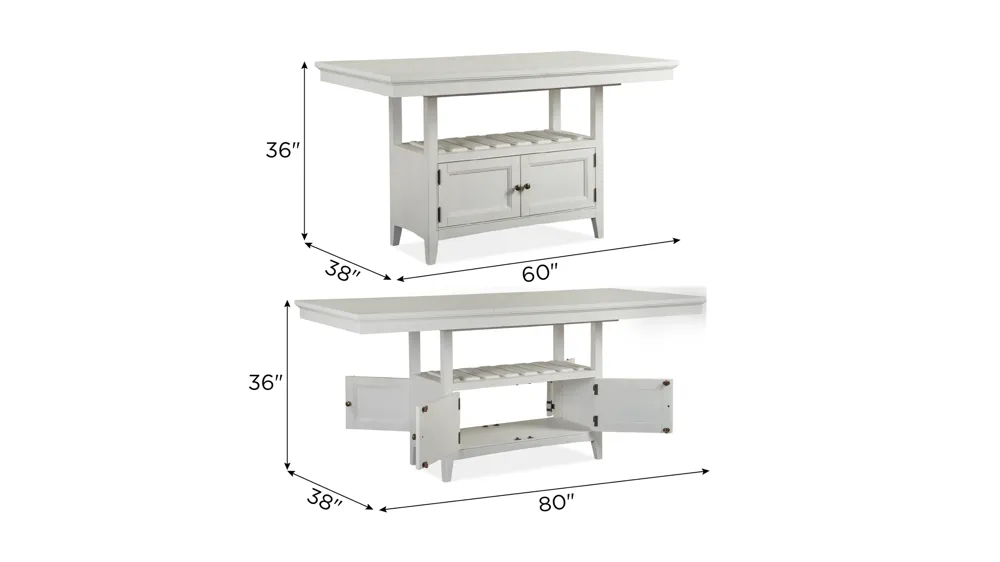 Heron Cove Counter Table Dimensions