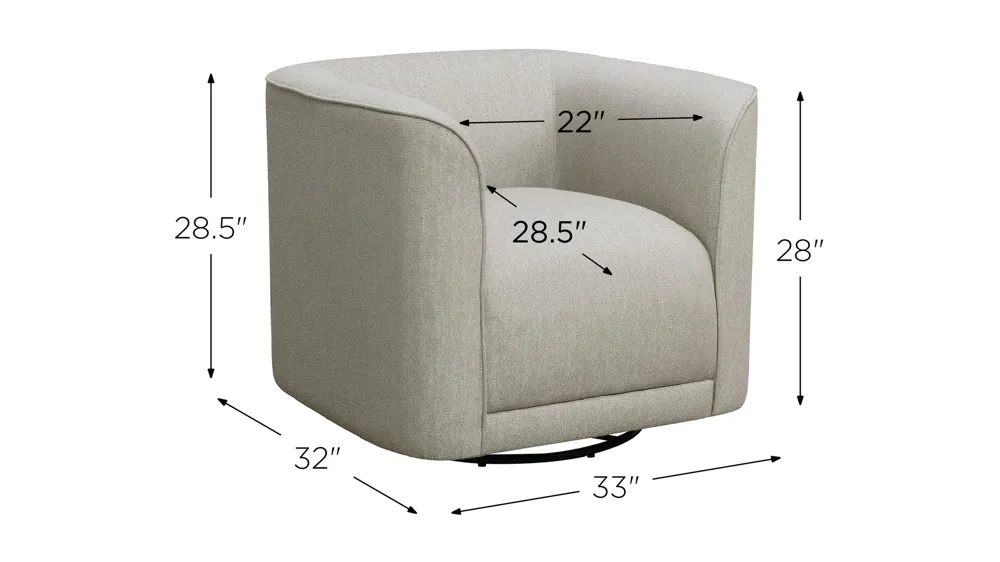 Whirlaway Accent Chair Dimensions
