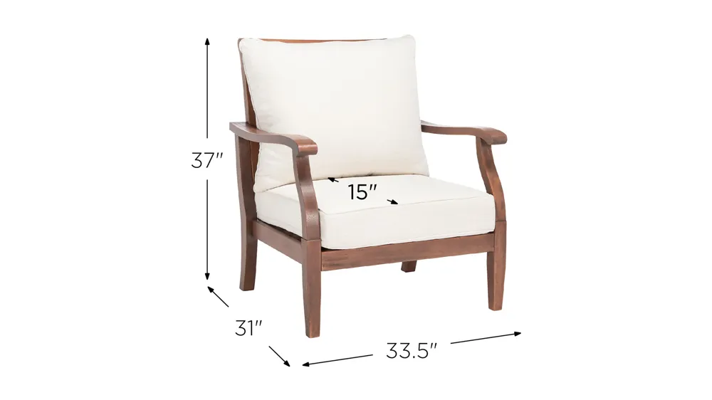 Martina Outdoor Accent Chair Dimensions