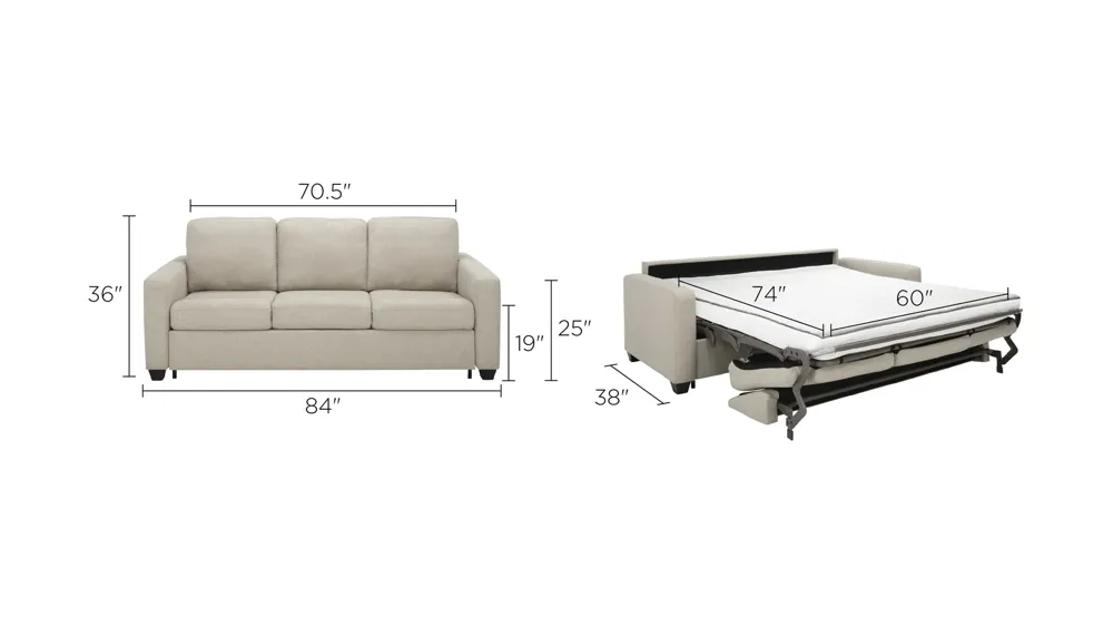 Josette Queen Sleeper Sofa Dimensions