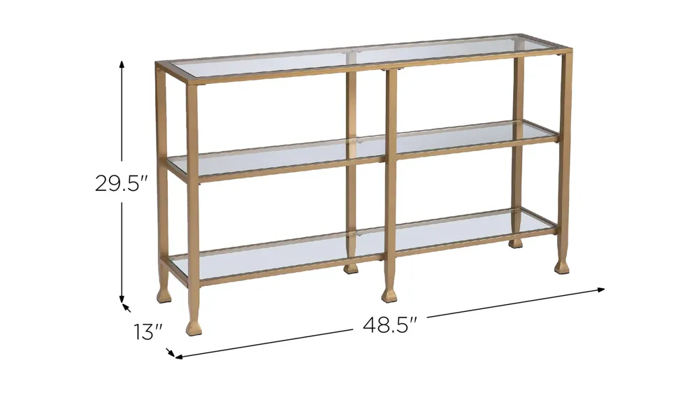 Bexley 3-Tier Console Table Dimensions