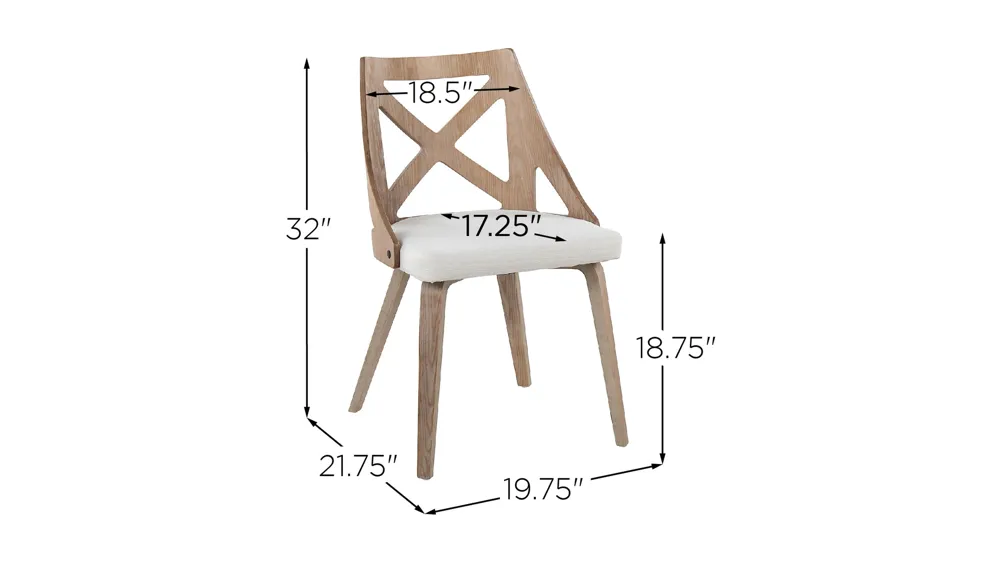 Charlotte Chairs - Set of 2 Dimensions