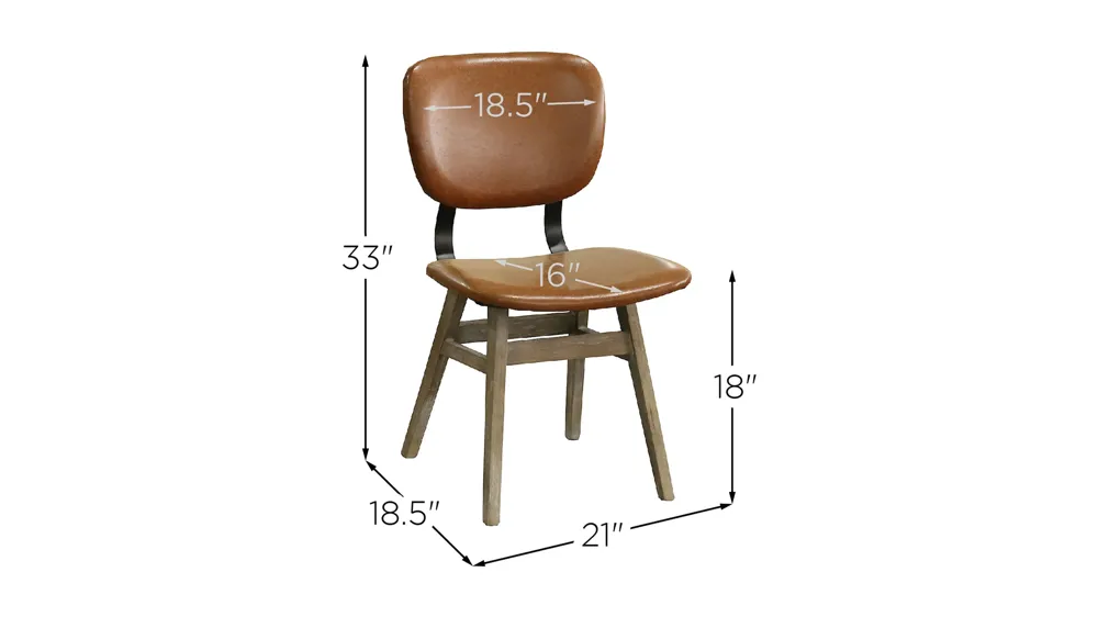 Fraser Dining Chair- Set of 2 Dimensions