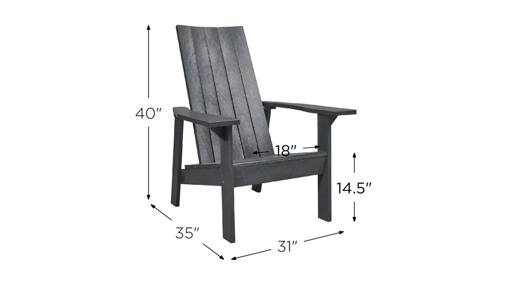 Capterra Casual Recycled Outdoor Flatback Adirondack Chair Dimensions