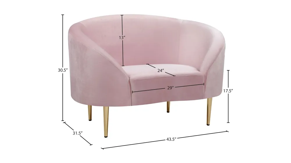 Ritz Velvet Chair Dimensions