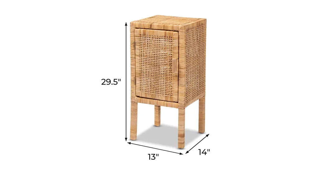 Vivan Modern 1-Door Nightstand Dimensions