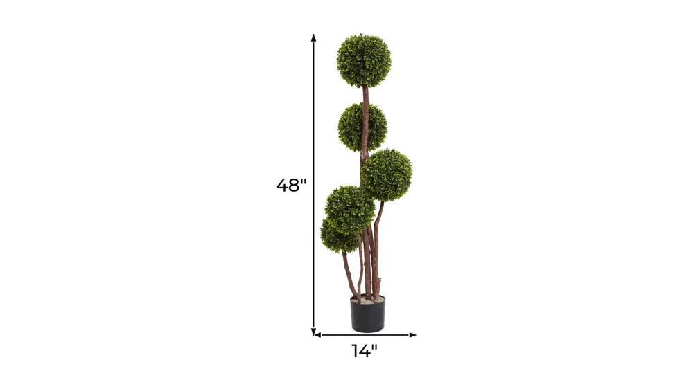 Boxwood Artificial Topiary Tree (Indoor/Outdoor) Dimensions