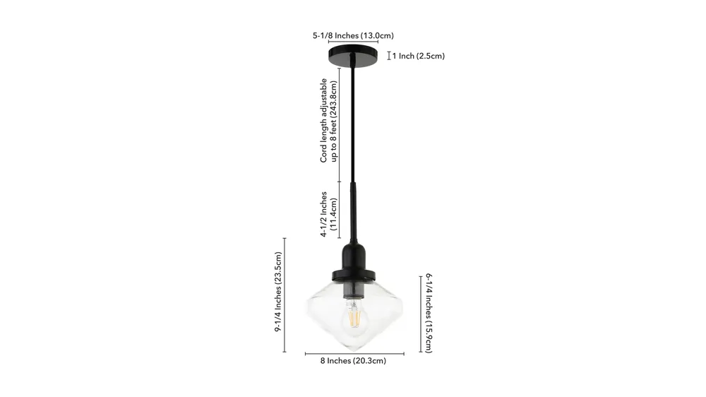 Lauren Pendant Dimensions