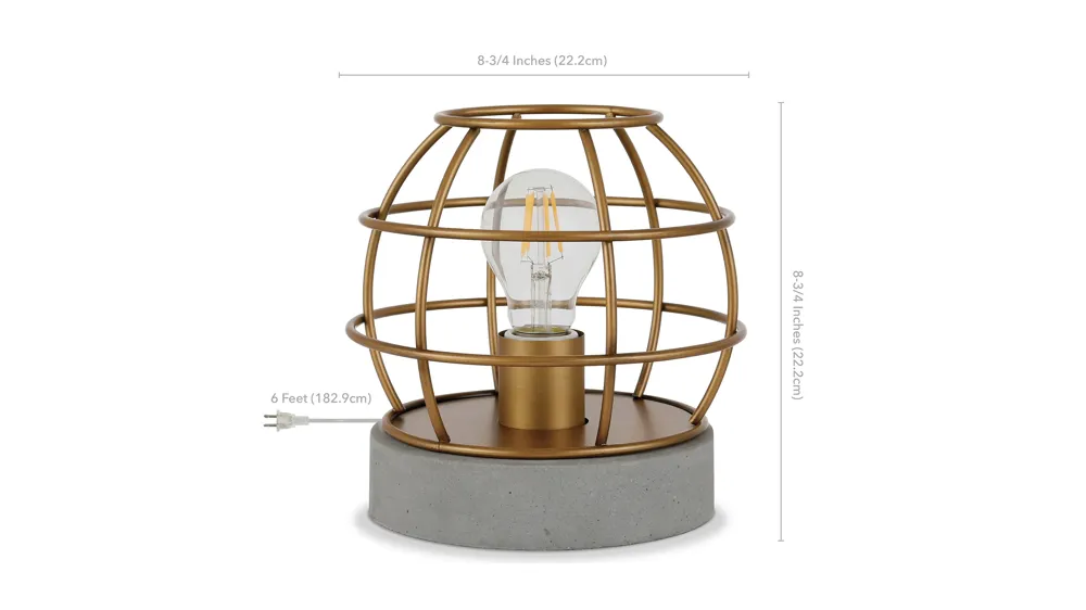 Anita Cage Table Lamp Dimensions