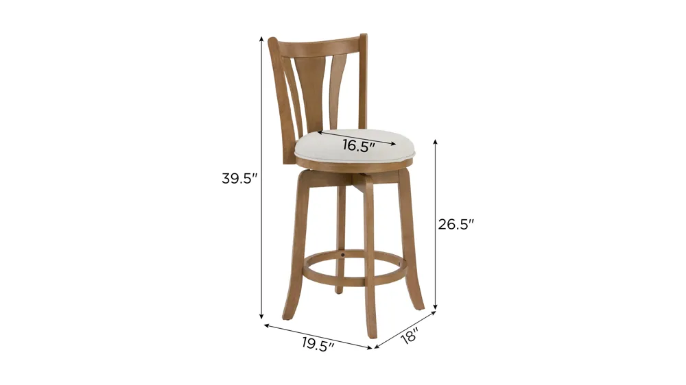 Winslow Swivel Counter Stool Dimensions